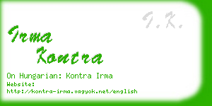 irma kontra business card